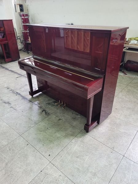 酒紅色日本製造YAMAHA U3 中古鋼琴回收 二手鋼琴收購 黃先生 0980494792